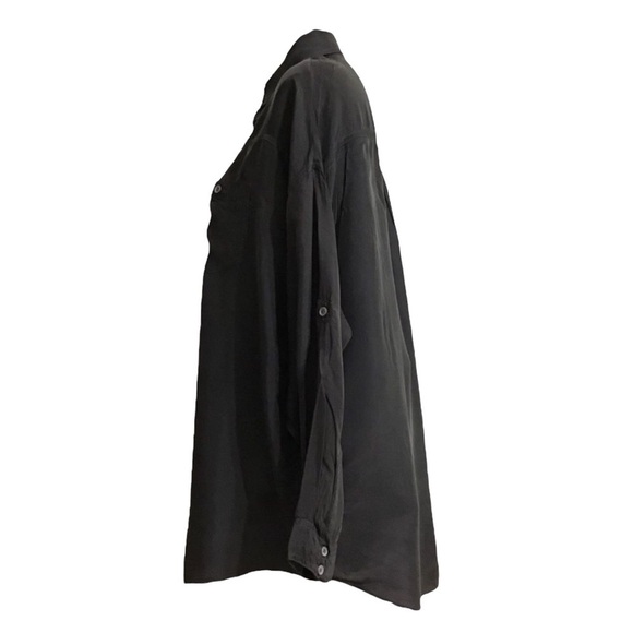 JOHNNY WAS PETE & GRETA Cupra L/S Button Down Blouse in Charcoal Size XS - Picture 5 of 10